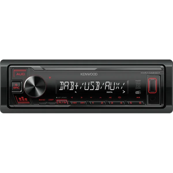 Kenwood KMM-DAB307 car media receiver Black 200 W