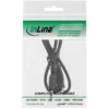 InLine Audio adapter cable, 3.5mm Stereo male/female with thread , 0.6m