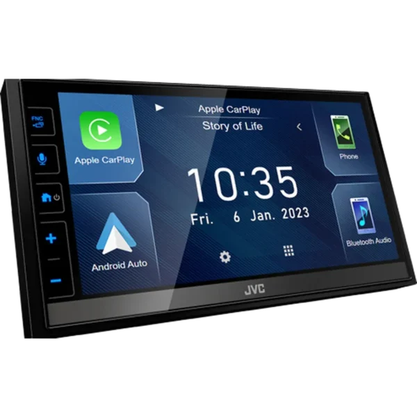 JVC KW-M785DBW car media receiver Black Wi-Fi 200 W Bluetooth
