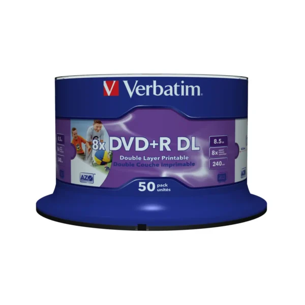 Verbatim DVD+R Double Layer Wide Inkjet Printable 8x