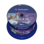 Verbatim DVD+R Double Layer Wide Inkjet Printable 8x