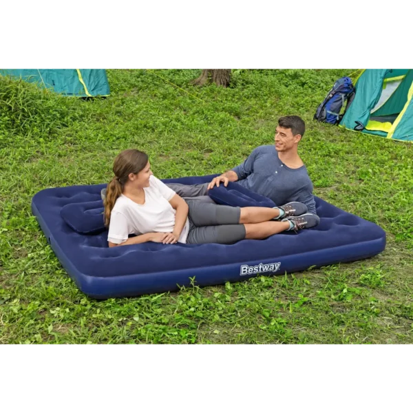 Bestway Air Mattress Queen with Manual Hand Pump 2.03 m x 1.52 m x 22 cm