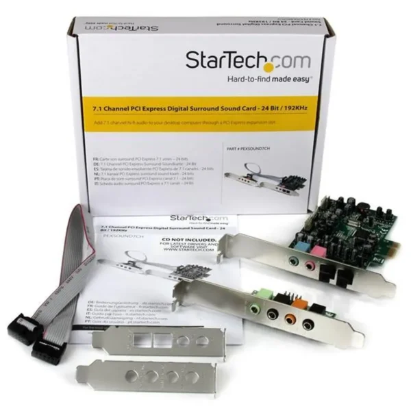 StarTech.com 7.1 Channel Sound Card – PCI Express, 24-bit, 192KHz