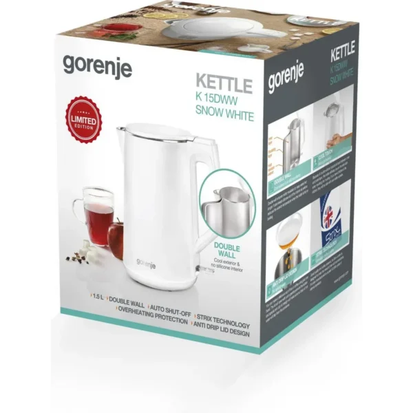 Gorenje 737894 electric kettle 1.5 L 2200 W White