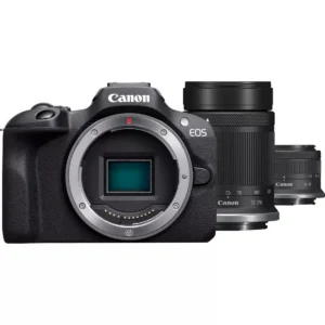 Canon EOS R100 + RF-S 18-45mm F4.5-6.3 IS STM + RF-S 55-200mm F5-7.1 IS STM Kit MILC 24.1 MP CMOS 6000 x 4000 pixels Black