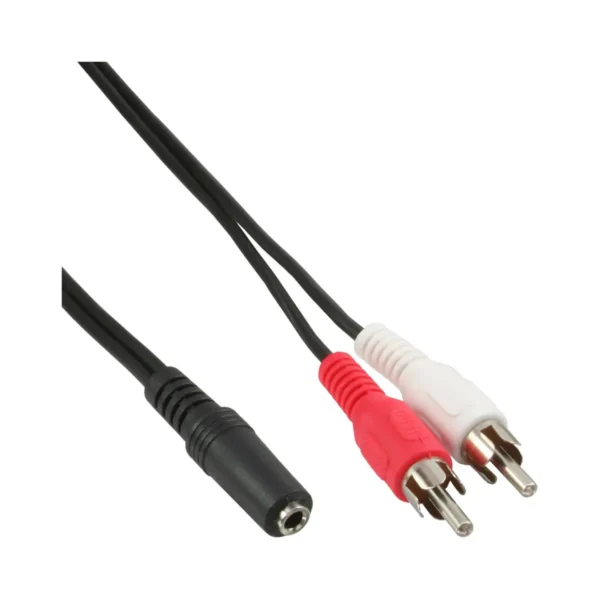 InLine Audio cable 2x RCA male / 3.5mm Stereo female 5m