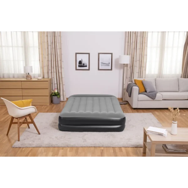 Bestway Tritech Air Mattress Queen with Built-in AC Pump and Antimicrobial Coating 2.03 m x 1.52 m x 46 cm