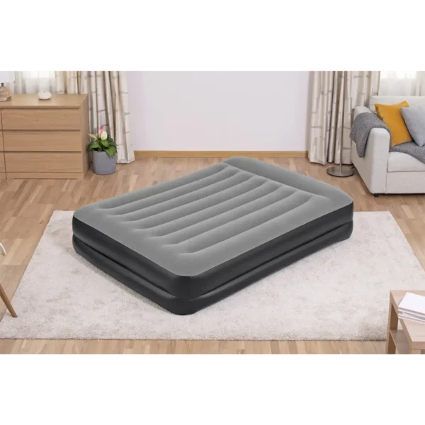 Bestway Tritech Air Mattress Queen with Built-in AC Pump and Antimicrobial Coating 2.03 m x 1.52 m x 46 cm