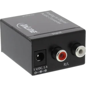 InLine Audio converter Analog to Digital, in 2x RCA stereo, out Toslink or RCA