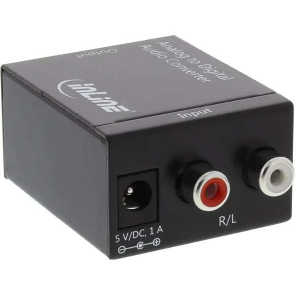 InLine Audio converter Analog to Digital, in 2x RCA stereo, out Toslink or RCA
