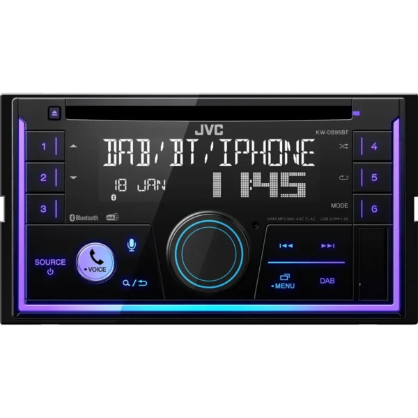 JVC KW-DB95BT Black 200 W Bluetooth