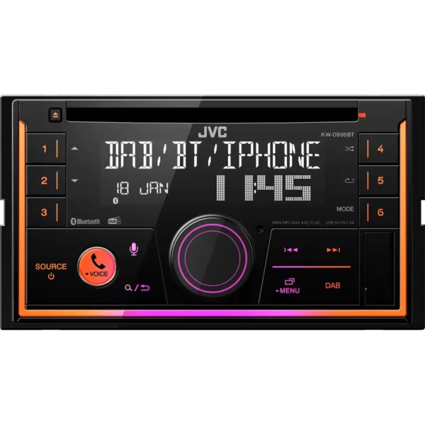 JVC KW-DB95BT Black 200 W Bluetooth