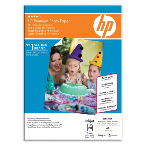 HP Premium Plus Satin-matt A4 White Satin-matte