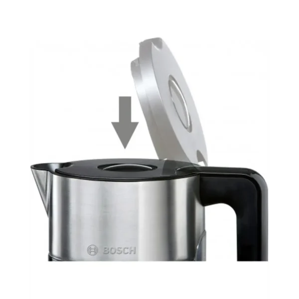 Bosch TWK 8613P electric kettle 1.5 L 2400 W Black, Stainless steel