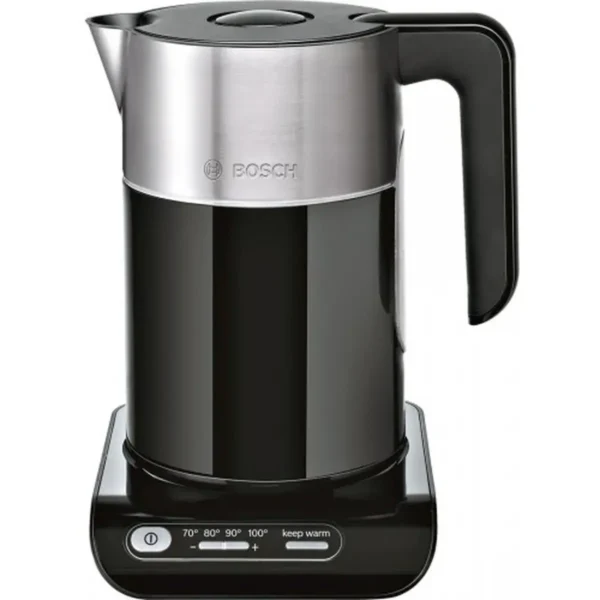 Bosch TWK 8613P electric kettle 1.5 L 2400 W Black, Stainless steel