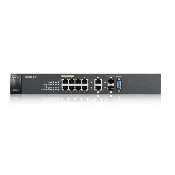 Zyxel GS2210-8HP network switch Managed L2 Gigabit Ethernet (10/100/1000) Black