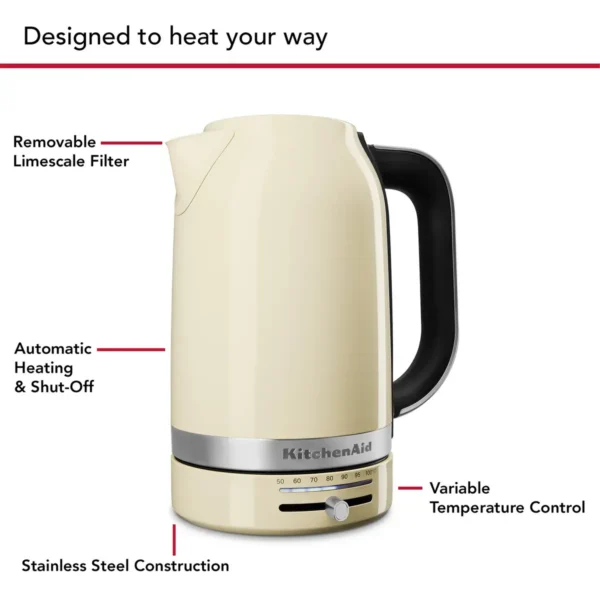 KitchenAid 5KEK1701BAC electric kettle 1.7 L 2400 W Almond