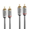 Lindy 2m Dual Phono Audio Cable, Cromo Line