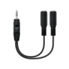 Nanocable 10.24.1200 audio cable 0.15 m 2 x 3.5mm 3.5mm Black