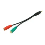 Equip 147943 audio cable 1.5 m 2 x 3.5mm 3.5mm Black