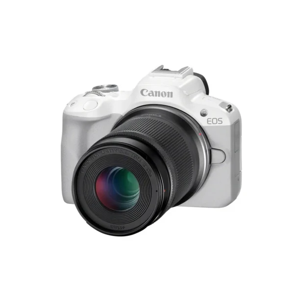 Canon EOS R50 Mirrorless Camera with 18-45mm Lens (White)