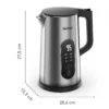 Tefal Selection KI871DE0 electric kettle 1.7 L 1500 W Black, Stainless steel