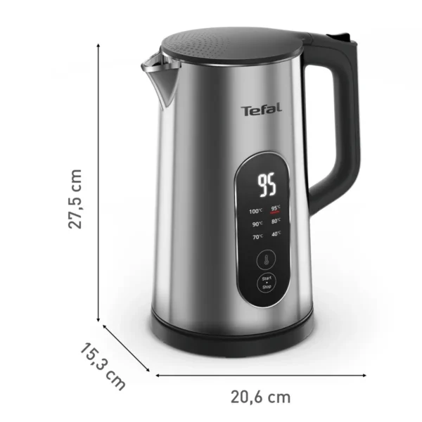 Tefal Selection KI871DE0 electric kettle 1.7 L 1500 W Black, Stainless steel