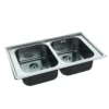 Whirlpool AM 8652 IX Top-mounted sink Rectangular Stainless steel
