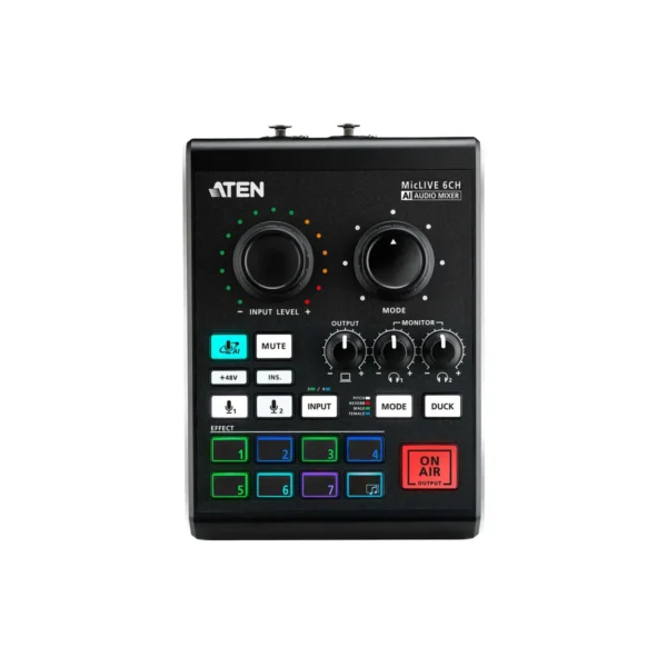 ATEN Podcast AI Audio Mixer | MicLIVE 6-CH