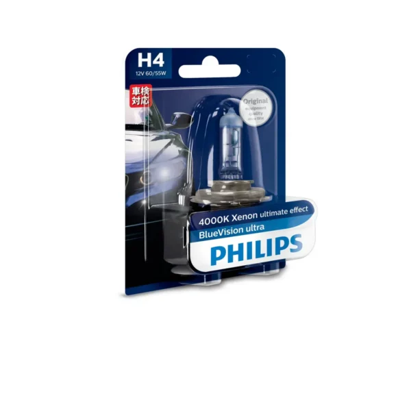 Philips BlueVision ultra car headlight bulb 12342BVUB1