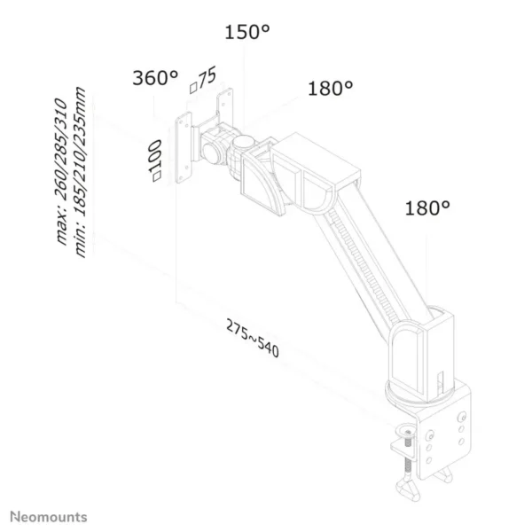 Neomounts monitor arm desk mount