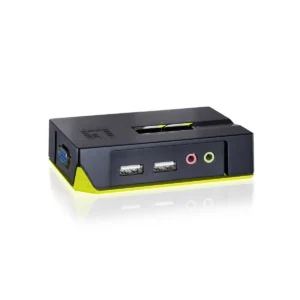 LevelOne 2-Port USB VGA KVM Switch, audio support