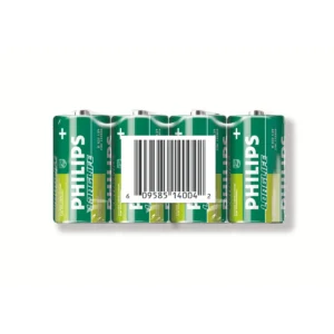 Philips LongLife R20LS4A D Zinc Carbon Battery