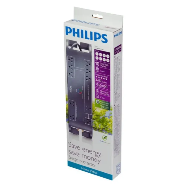 Philips SPP4105E/17 surge protector Black 10 AC outlet(s) 1.2 m