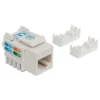 Intellinet Keystone Jack, Cat5e, UTP, Punch-down, White