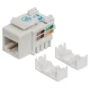 Intellinet Keystone Jack, Cat5e, UTP, Punch-down, White