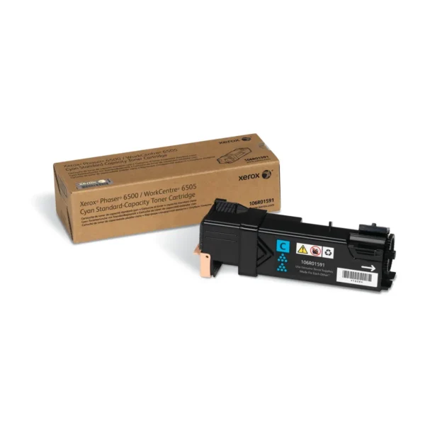 Xerox Genuine Phaser™ 6500, WorkCentre™ 6505 Cyan Standard capacity Toner Cartridge (1000 Pages) – 106R01591