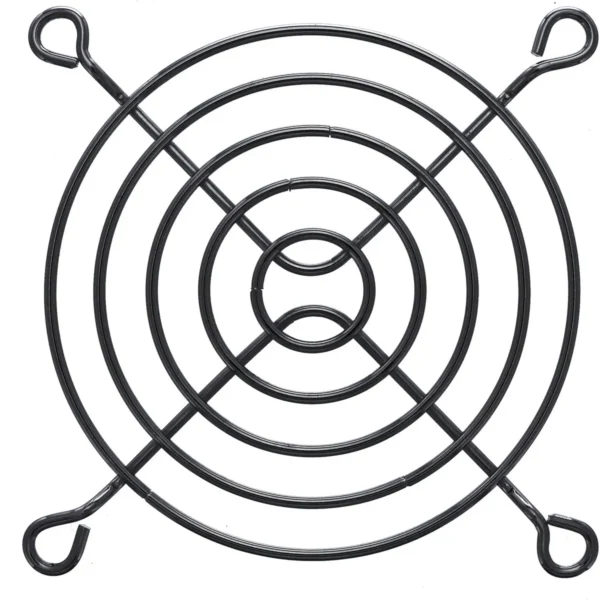 InLine Fan Grill Metal, black, 80x80mm