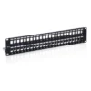Equip 48-Port Keystone Cat.6 Shielded Patch Panel, Black