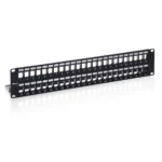 Equip 48-Port Keystone Cat.6 Shielded Patch Panel, Black