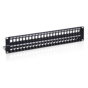 Equip 48-Port Keystone Cat.6 Shielded Patch Panel, Black