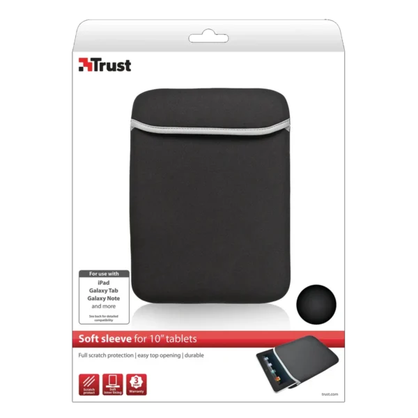 Trust 18362 tablet case 25.6 cm (10.1″) Sleeve case Black