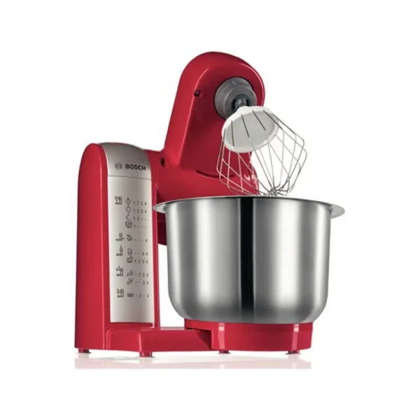 Bosch MUM48R1 food processor 600 W 3.9 L Red, Stainless steel, White