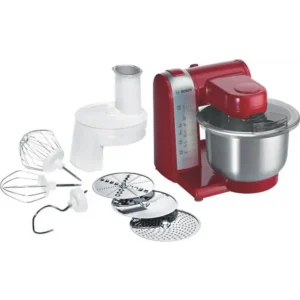 Bosch MUM48R1 food processor 600 W 3.9 L Red, Stainless steel, White