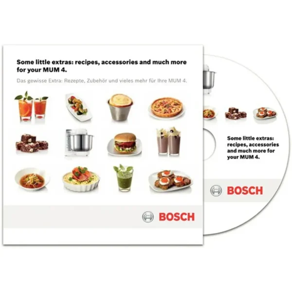Bosch MUM48R1 food processor 600 W 3.9 L Red, Stainless steel, White