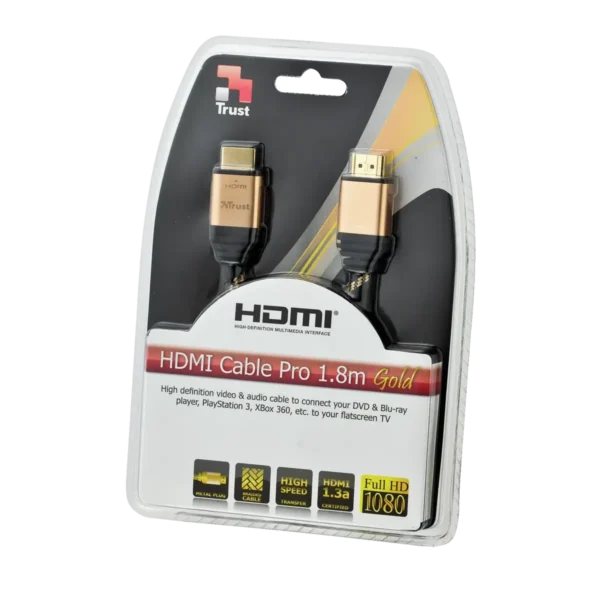 Trust 1.8m HDMI HDMI cable HDMI Type A (Standard) Black