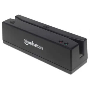 Manhattan USB-A Magnetic Strip Card Reader, Triple Track Reader, Keyboard Wedge Decoder, Cable 1.5m, Black, Three Year Warranty