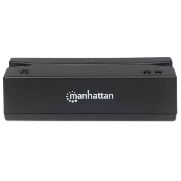 Manhattan USB-A Magnetic Strip Card Reader, Triple Track Reader, Keyboard Wedge Decoder, Cable 1.5m, Black, Three Year Warranty