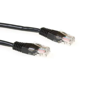 ACT Black 0.5 meter LSZH U/UTP CAT6 patch cable with RJ45 connectors