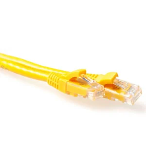 ACT Yellow 2 meter U/UTP CAT6 patch cable snagless with RJ45 connectors